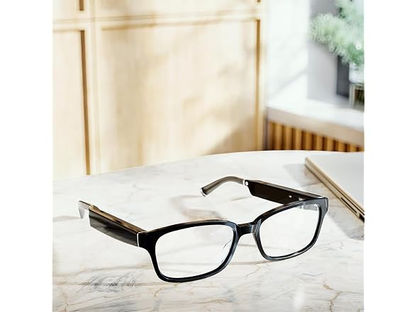 (NEW) Amazon Echo Frames Smart glasses with Alexa+ Early Access, Rectangle frames in Classic Black