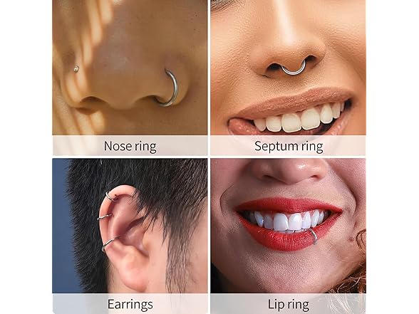YemmxLoo Nose Rings Hoops