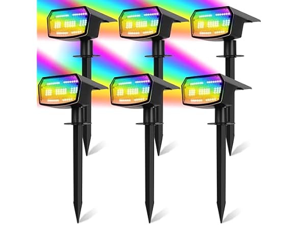 BesLowe Official 6-Pack Solar Spot Light