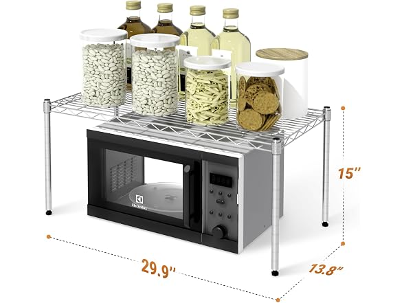 Simple Deluxe 1-Tier Shelving Units Chrome