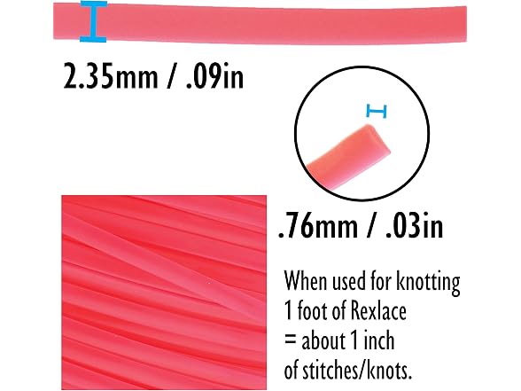 Rexlace - Plastic - Neon Red - 100 Yards