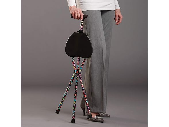 Switch Sticks Folding Cane with Seat 34in Bubbles