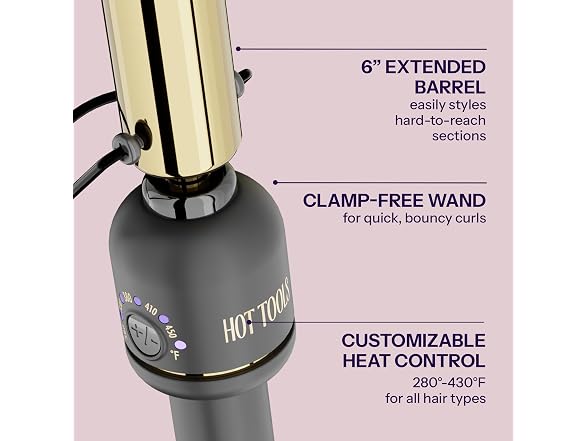 Hot Tools 24K Gold Extended Barrel Curling Wand
