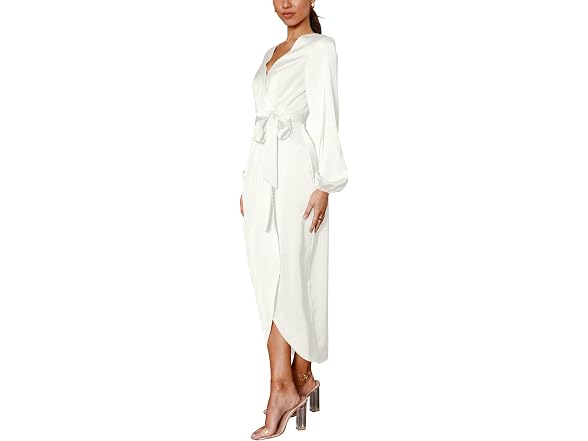 Cosonsen Women (M) Party Dresses V-Neck Long Dress