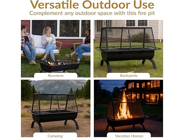 Sunnydaze 36-Inch Northland Steel Outdoor Fire Pit