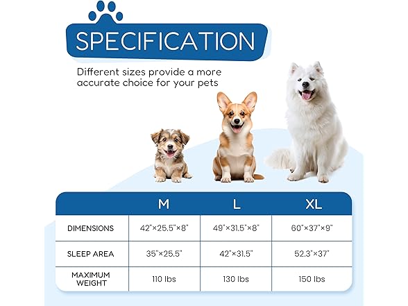 FluffyDream Cooling Elevated Dog Cot Bed