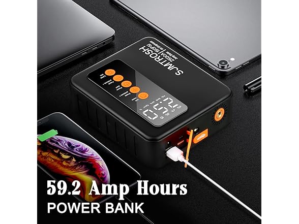 SJMTROSH Jump Starter with Air Compressor, 2500A