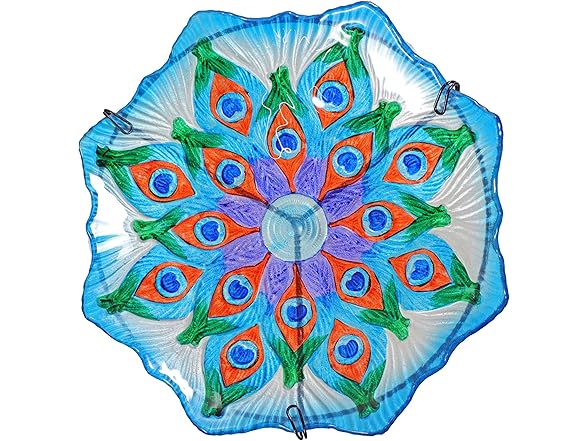 Sunnydaze Glass Bird Bath Bowl - 11"