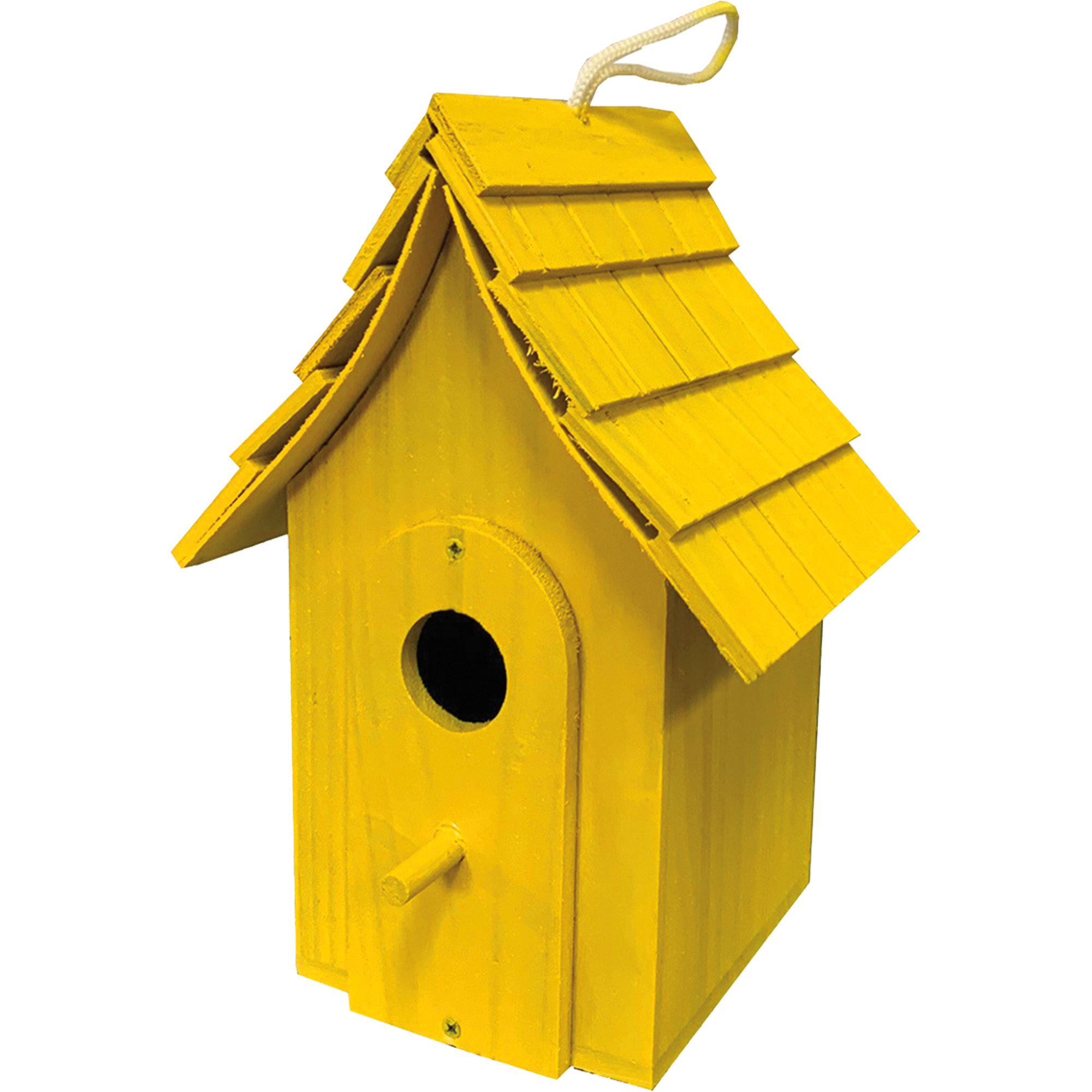Yellow Cottage 9" Birdhouse - Gallery 2