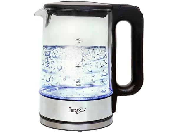 $16.99, Was $54.99, 69% Off! Total Chef Electric Glass Kettle 1.7L dealfomo