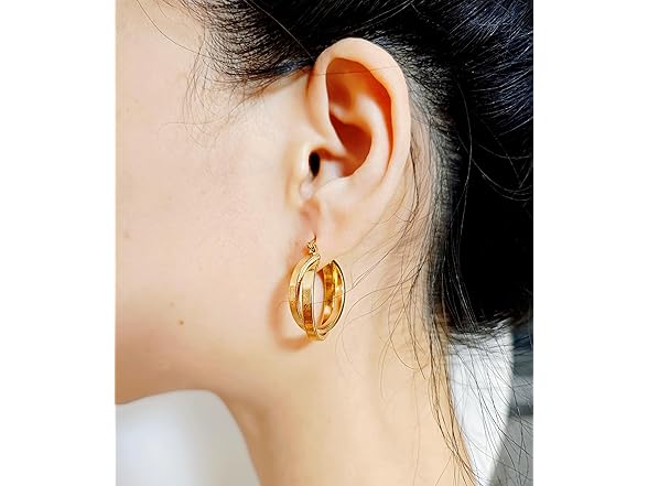 Vita Chunky Hoop Earrings Women 14k Plated