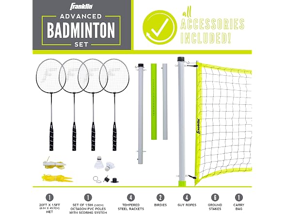 Franklin Sports Advanced Badminton Set