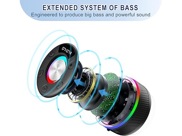 Dbasne 5.4 Bluetooth Shower Speaker