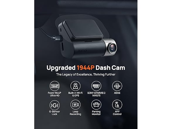 70mai Dash Cam Front and Rear A510