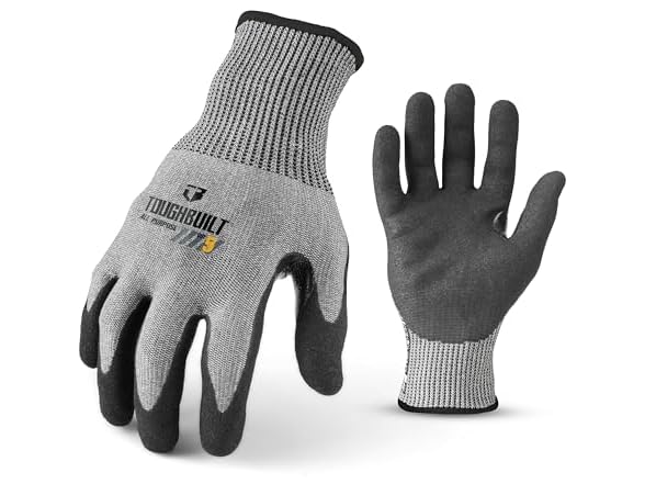 Toughbuilt TB-P2-112-5-L Nitrile Dipped Gloves