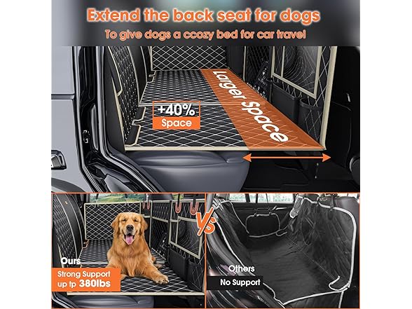 LAMDISE Truck Back Seat Extender for Dogs