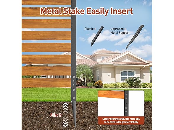 GREENER Privacy Screens 2PCS 38" W x 42" H Straight Style
