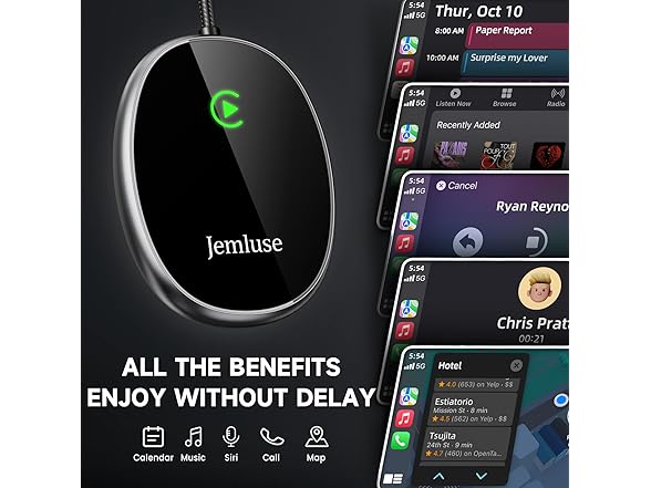 Jemluse Wireless Carplay Adapter for iOS 10+