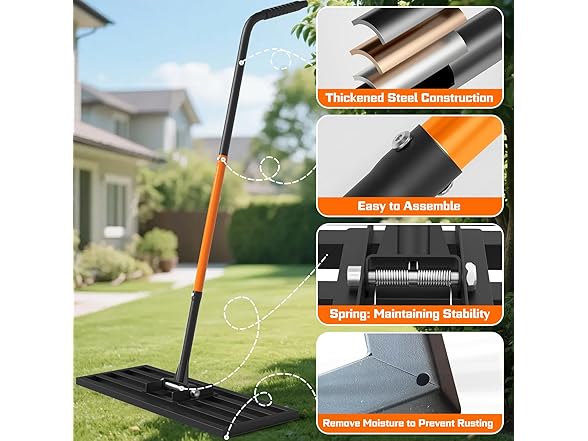 COZEER 30" x 10" Lawn Leveling Rake