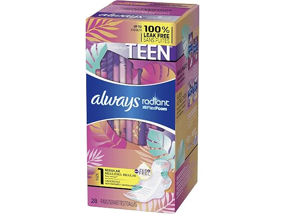 Always Radiant Heavy Feminine Pads Scented