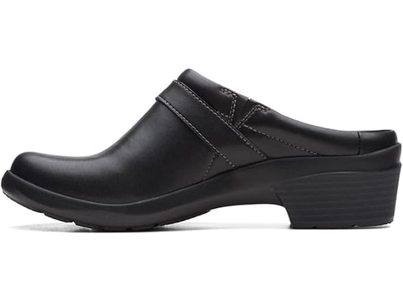  Clarks Angie Mist Black Leather 11 