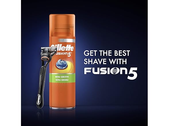 Gillette Fusion5 Ultra Sensitive Shave Gel, 7 Ounce