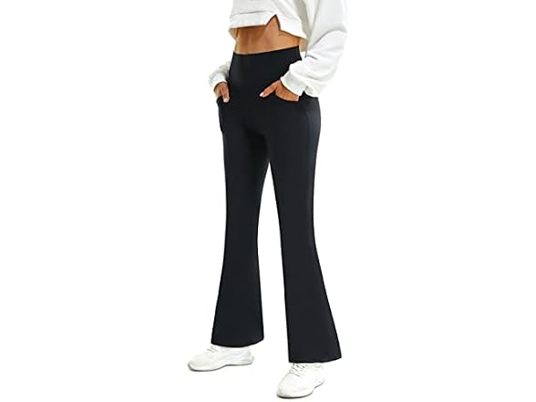 FireSwan Women Flare Leggings Pockets High Pants