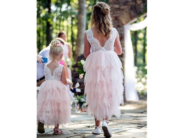 2Bunnies Women (4T) Girl Peony Lace Back Dress