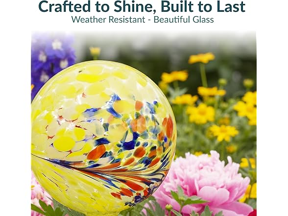 Sunnydaze 10-Inch Gazing Ball for Garden Set of 2