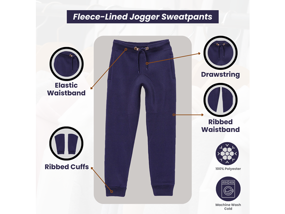 Boys Fleece-Lined Jogger Sweatpants