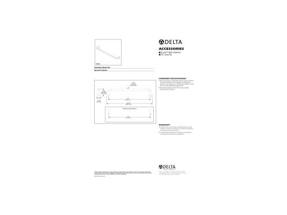 DELTA Dryden 24 In Towel Bar, Champagne