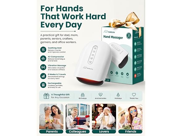 Snailax Hand Massager with Heat - Gallery 9