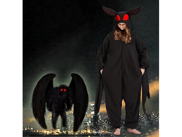 WAWRTOU Women's (XL) Mothman Costume Halloween - Gallery 4