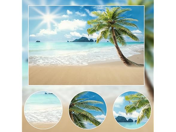 FiVan Backdrop for Summer Pictures 8x6ft Palm