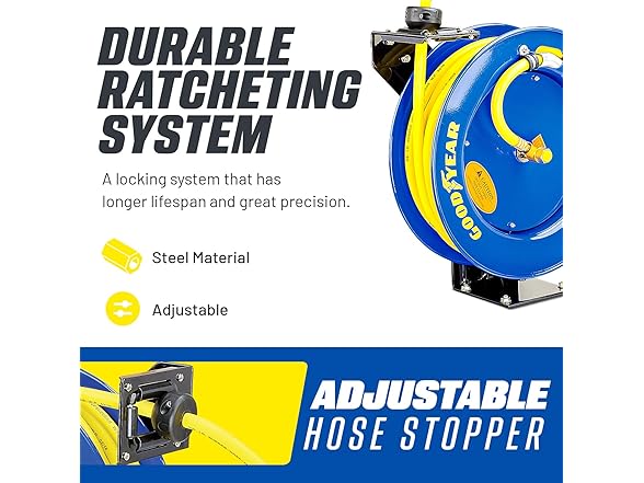 Goodyear Air Hose Reel Retractable 3/8" Inch x 50'