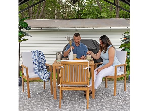 Sunnydaze Outdoor Dining Chairs Set of 2