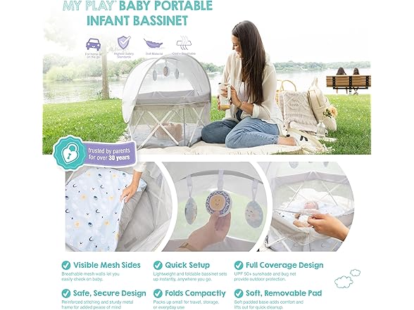 Regalo My Play Baby Portable Bassinet