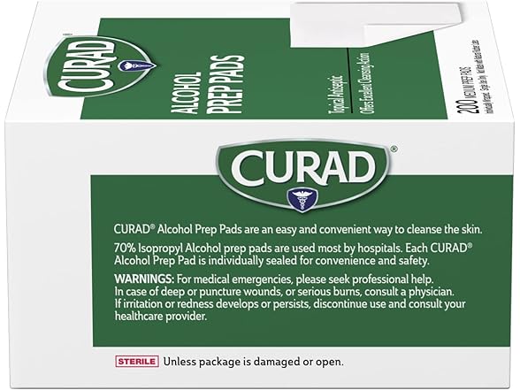 Curad Alcohol Prep Pads 200ct