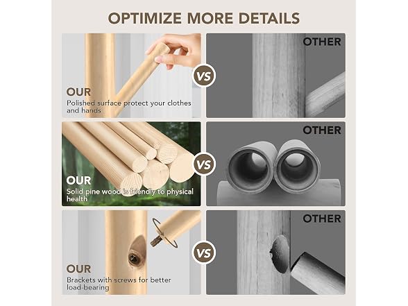 Hupmad 8-Hook Adjustable Coat Rack