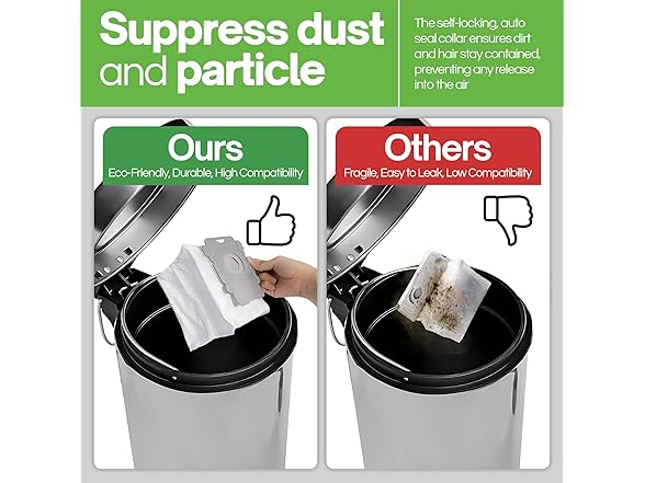 HUFITION 12 Pack - Vacuum Bags for iRobot Roomba