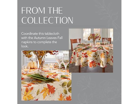 Threadmade Autumn Leaves Tablecloth