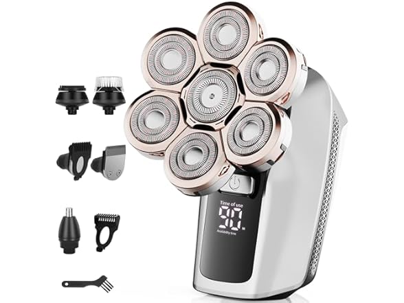 Head Shavers for Bald Men,7D Detachable Electric Bald Head Shaver