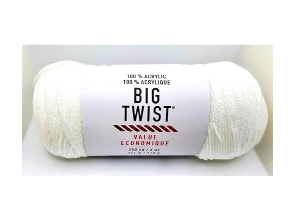 Big Twist Value Acrylic Yarn - White