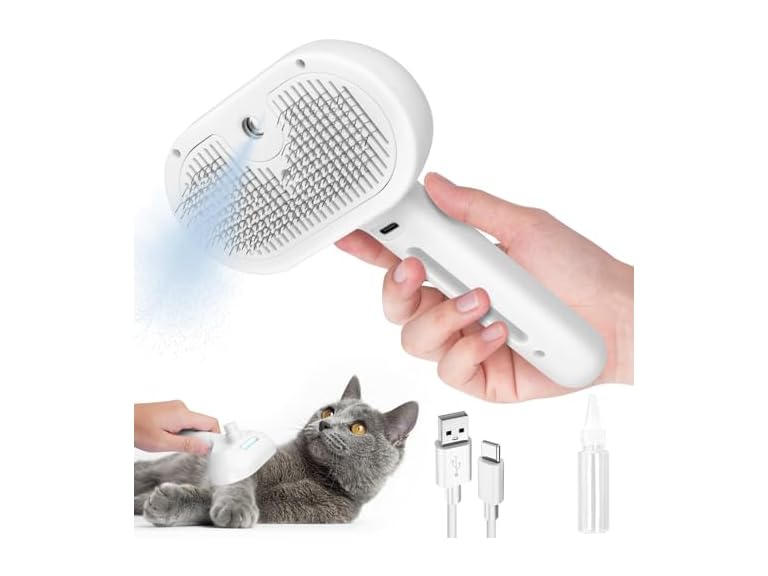 Naughty Pet Steam Brush for Shedding