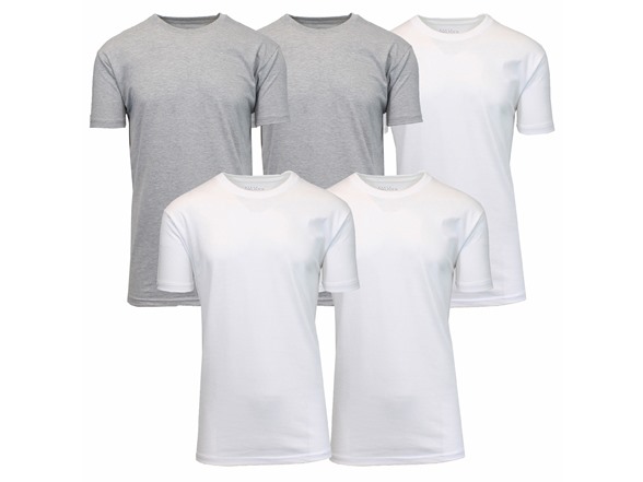 Heather Grey x2 - White x3