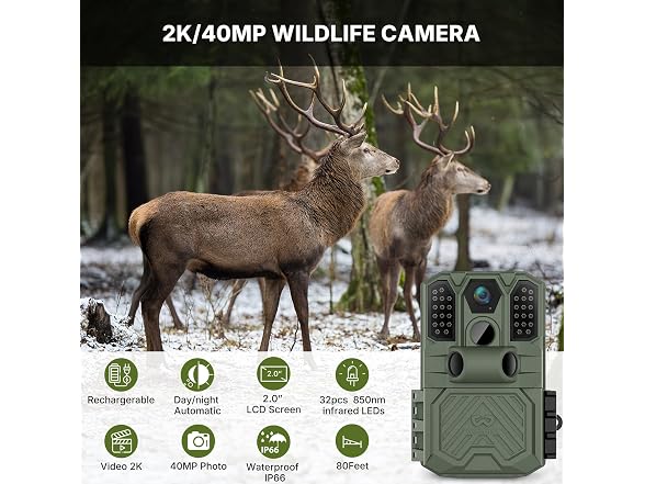 WOSODA Rechargeable Trail Camera