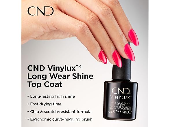 CND Vinylux Longwear Top Coat Nail Polish 0.5oz