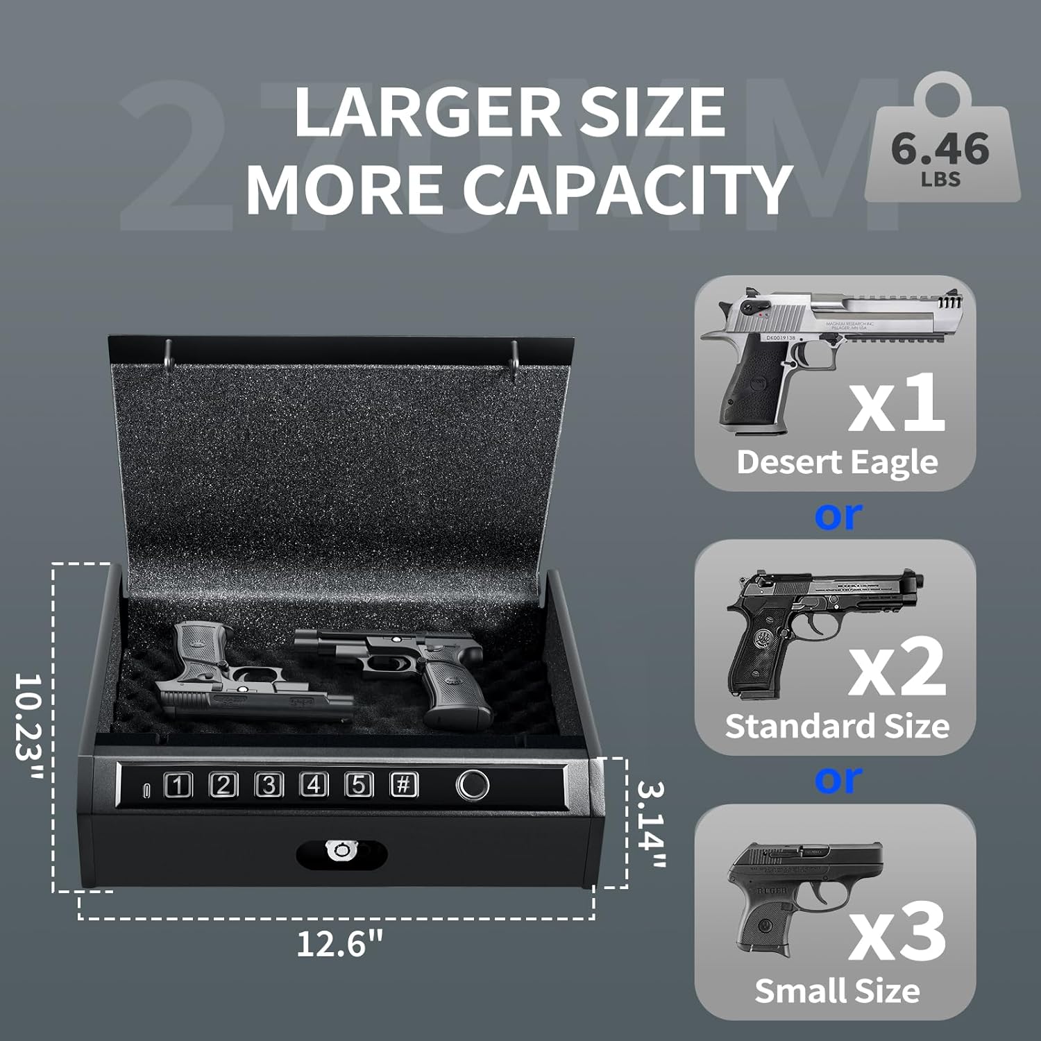 ADIMO Biometric Hand Gun Safe Choose Size K2 or K1 - Gallery 13
