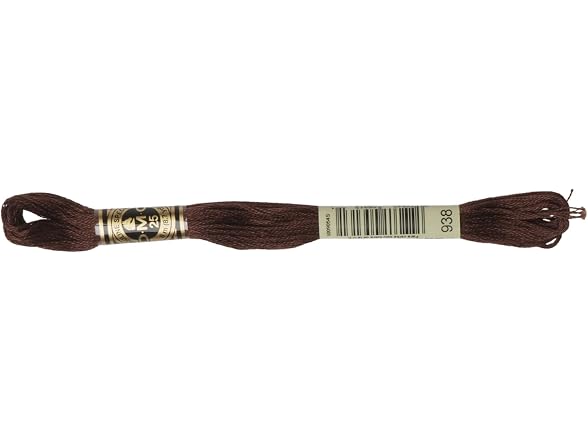 DMC 6-Strand Embroidery Cotton Floss, Ultra Dark Coffee Brown