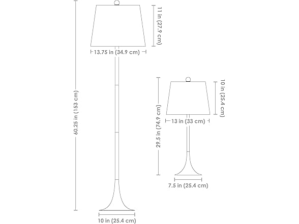 Sunnydaze Modern Splendor 3-Piece Floor and Table Lamp Set
